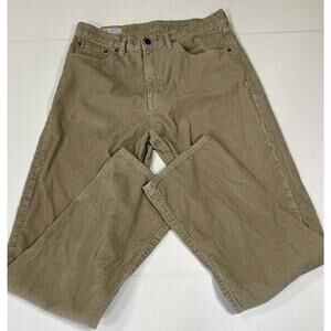 Gap Original Tan Khaki Corduroy Pants Classic Straight Cotton Mens Size 32x32